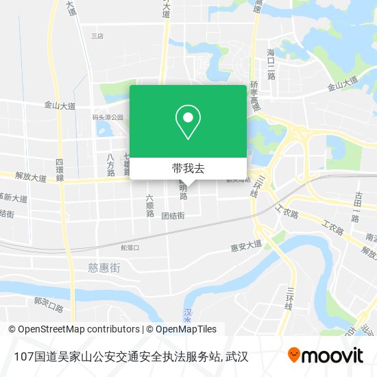 107国道吴家山公安交通安全执法服务站地图