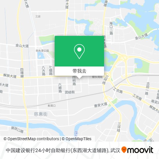 中国建设银行24小时自助银行(东西湖大道辅路)地图