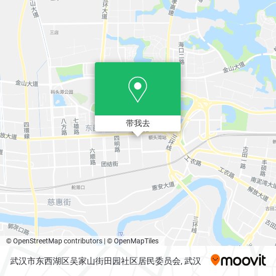 武汉市东西湖区吴家山街田园社区居民委员会地图