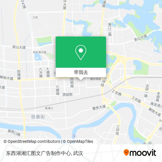 东西湖湘汇图文广告制作中心地图