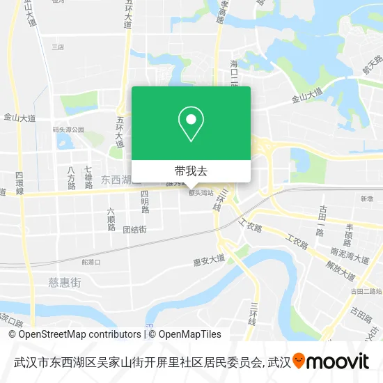 武汉市东西湖区吴家山街开屏里社区居民委员会地图