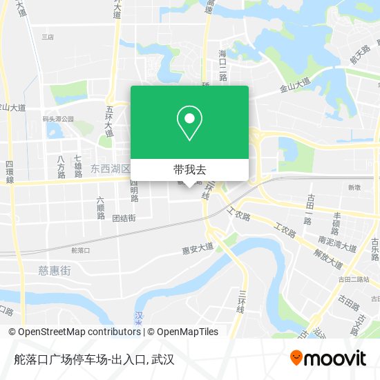 舵落口广场停车场-出入口地图