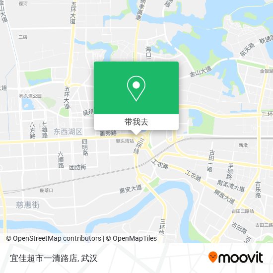 宜佳超市一清路店地图