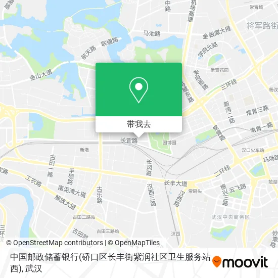 中国邮政储蓄银行(硚口区长丰街紫润社区卫生服务站西)地图