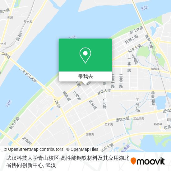 武汉科技大学青山校区-高性能钢铁材料及其应用湖北省协同创新中心地图