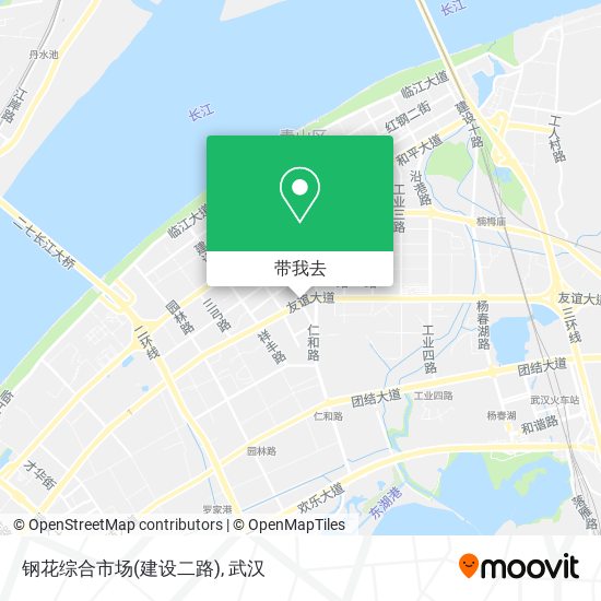 钢花综合市场(建设二路)地图