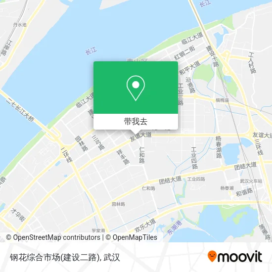 钢花综合市场(建设二路)地图