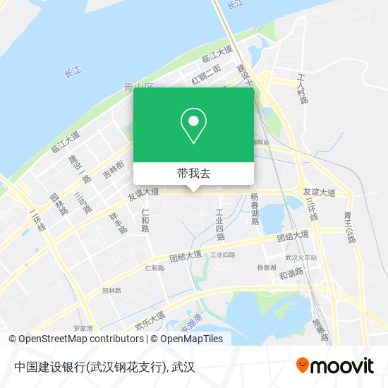 中国建设银行(武汉钢花支行)地图