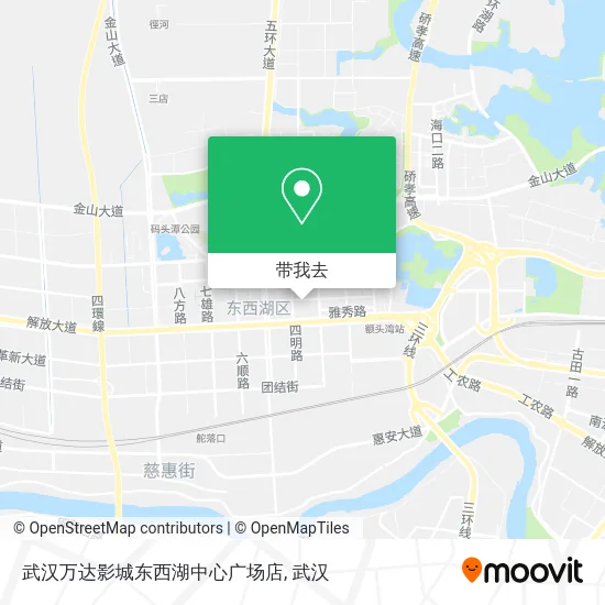 武汉万达影城东西湖中心广场店地图