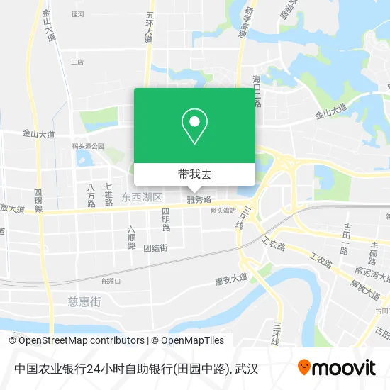 中国农业银行24小时自助银行(田园中路)地图
