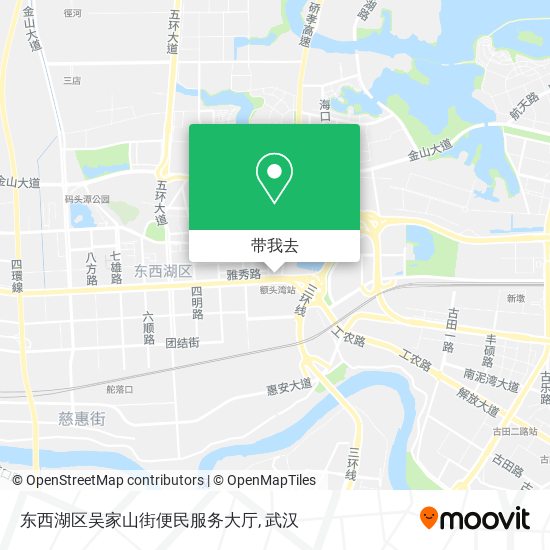 东西湖区吴家山街便民服务大厅地图