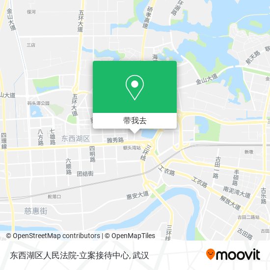 东西湖区人民法院-立案接待中心地图