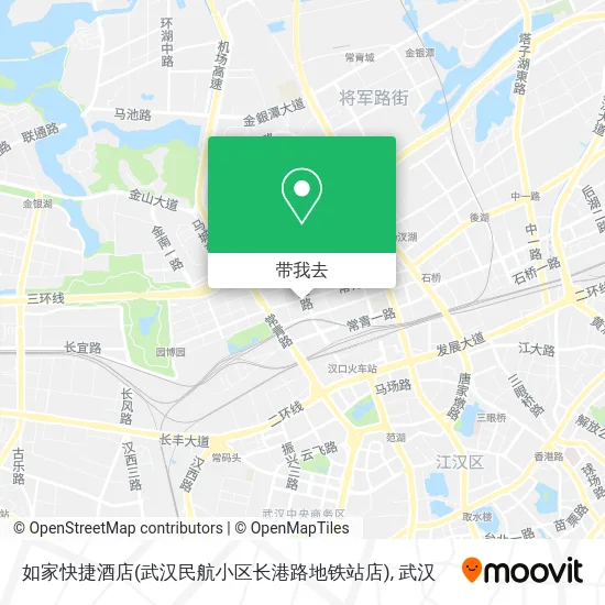 如家快捷酒店(武汉民航小区长港路地铁站店)地图