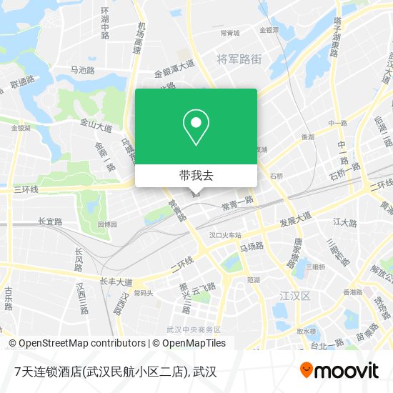 7天连锁酒店(武汉民航小区二店)地图