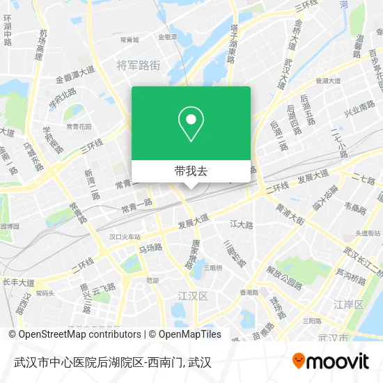 武汉市中心医院后湖院区-西南门地图