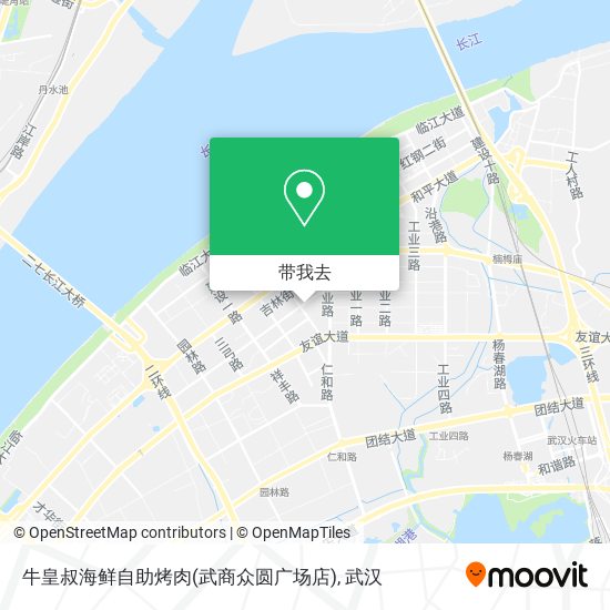 牛皇叔海鲜自助烤肉(武商众圆广场店)地图