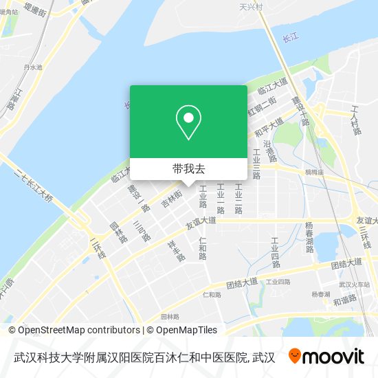 武汉科技大学附属汉阳医院百沐仁和中医医院地图