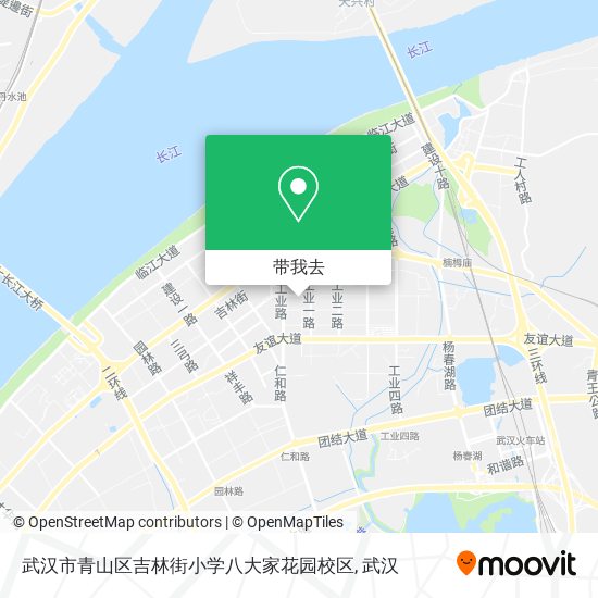 武汉市青山区吉林街小学八大家花园校区地图