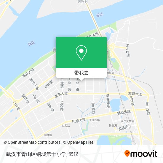 武汉市青山区钢城第十小学地图