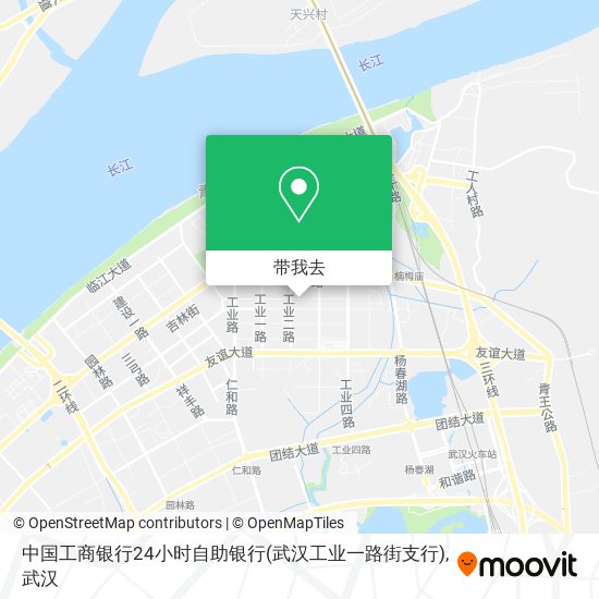 中国工商银行24小时自助银行(武汉工业一路街支行)地图