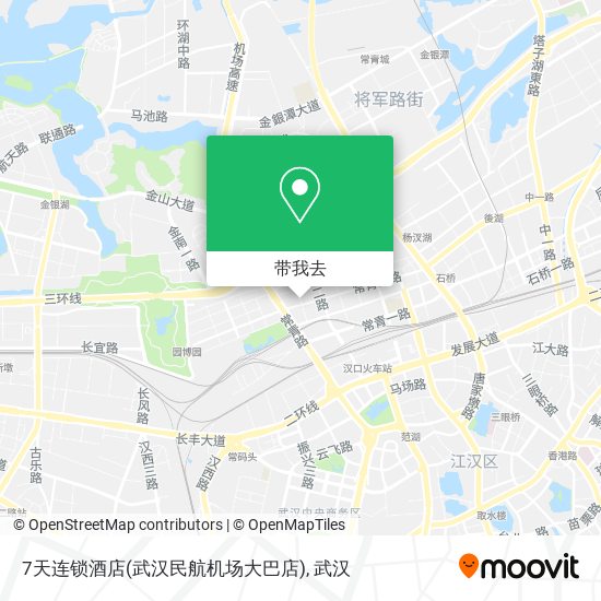 7天连锁酒店(武汉民航机场大巴店)地图