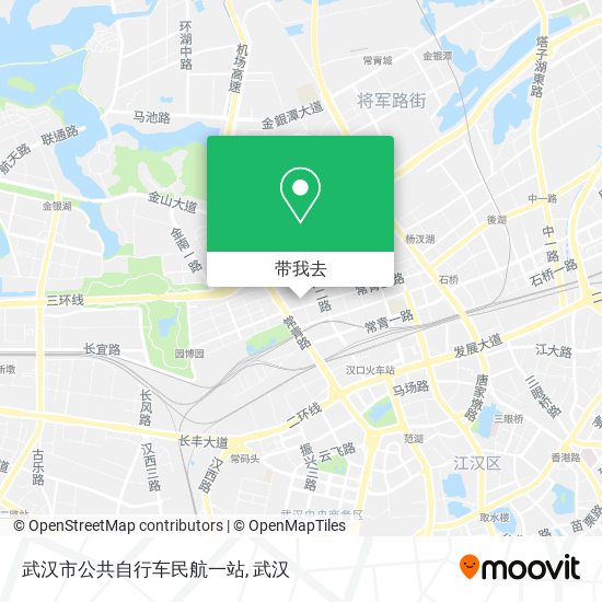 武汉市公共自行车民航一站地图