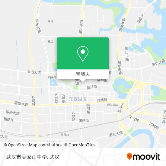 武汉市吴家山中学地图