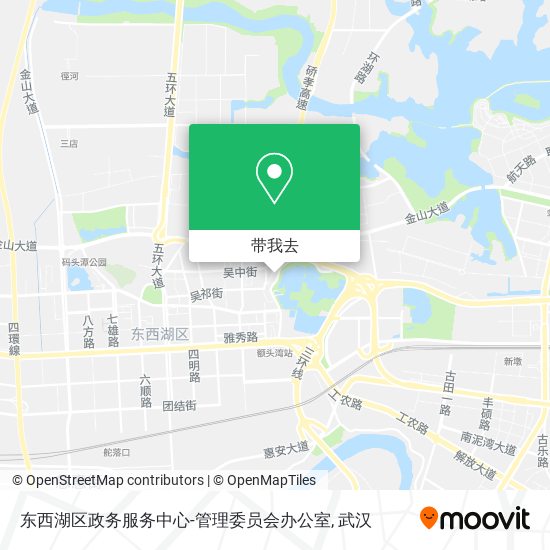 东西湖区政务服务中心-管理委员会办公室地图