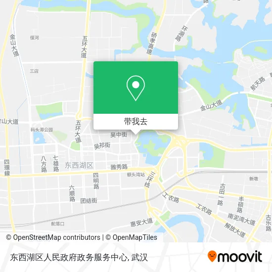 东西湖区人民政府政务服务中心地图