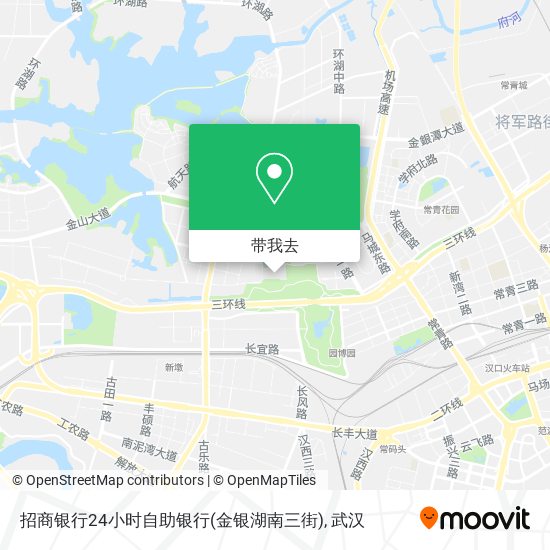 招商银行24小时自助银行(金银湖南三街)地图