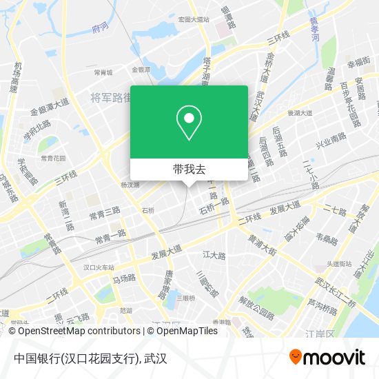 中国银行(汉口花园支行)地图
