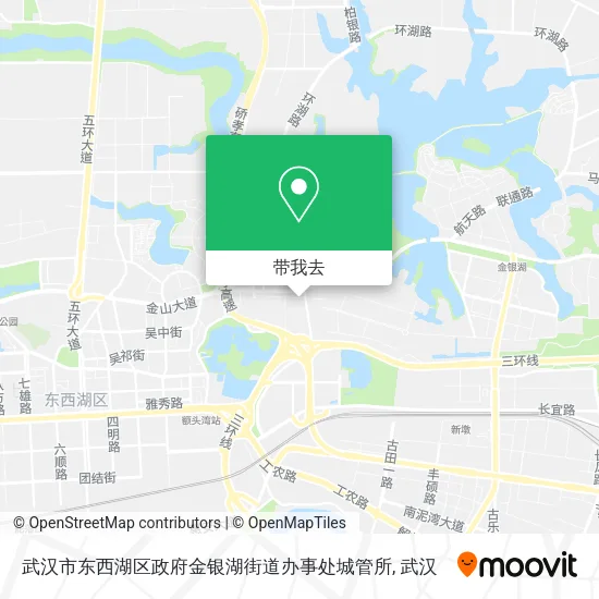 武汉市东西湖区政府金银湖街道办事处城管所地图