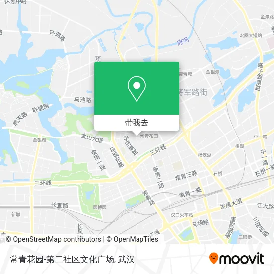 常青花园-第二社区文化广场地图