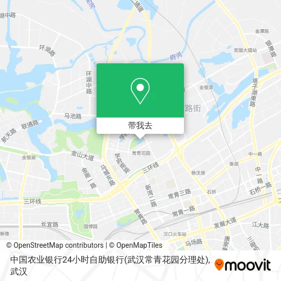 中国农业银行24小时自助银行(武汉常青花园分理处)地图