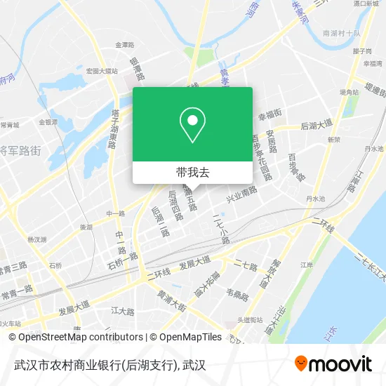 武汉市农村商业银行(后湖支行)地图