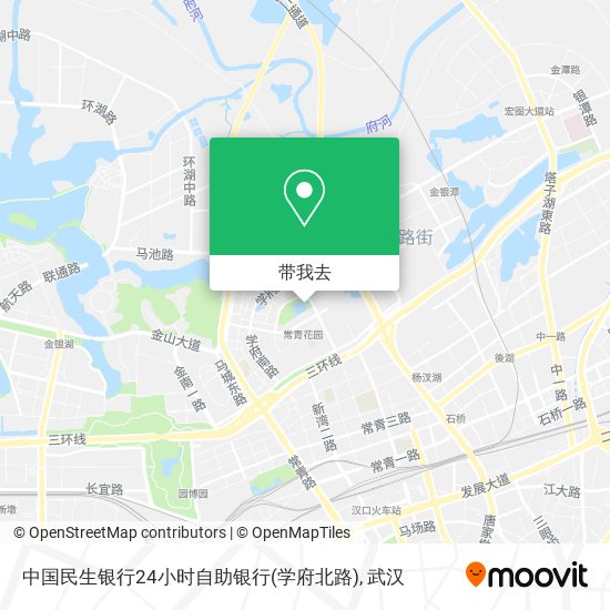 中国民生银行24小时自助银行(学府北路)地图