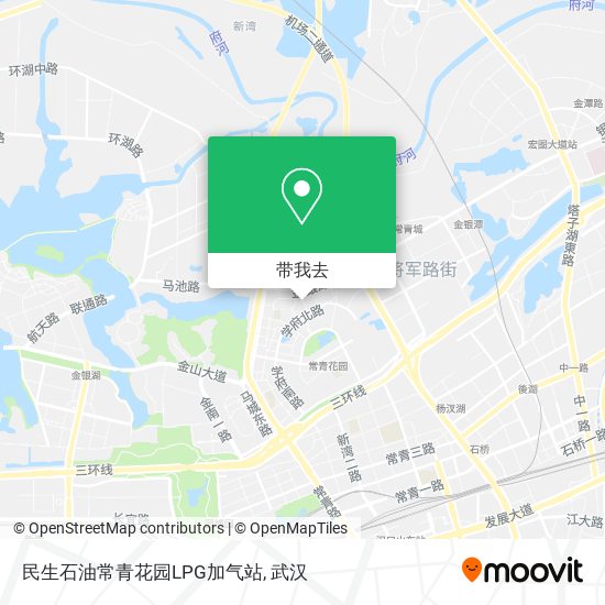 民生石油常青花园LPG加气站地图