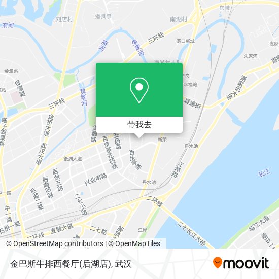 金巴斯牛排西餐厅(后湖店)地图