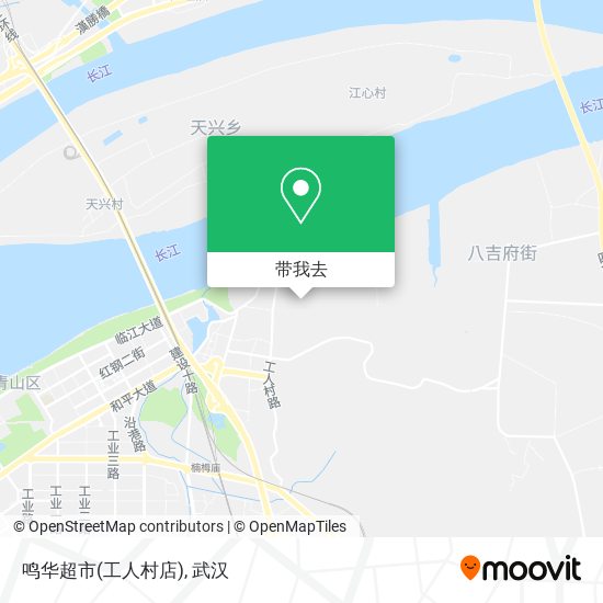 鸣华超市(工人村店)地图