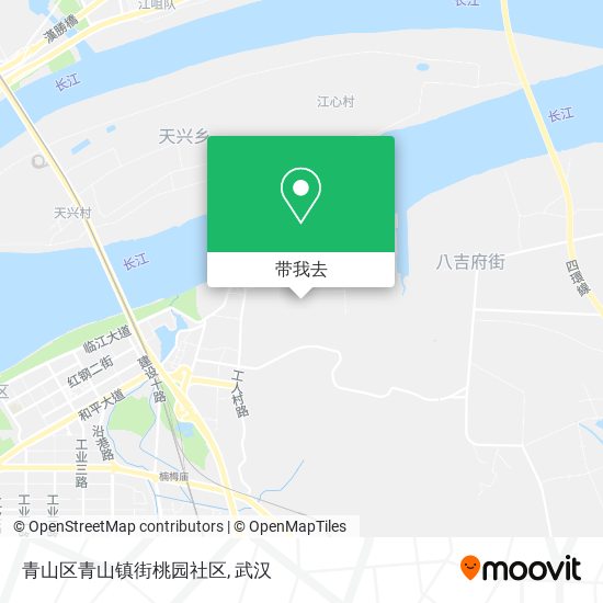 青山区青山镇街桃园社区地图