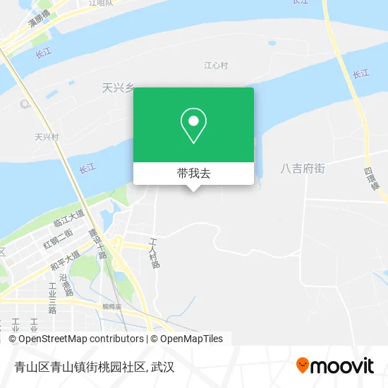 青山区青山镇街桃园社区地图