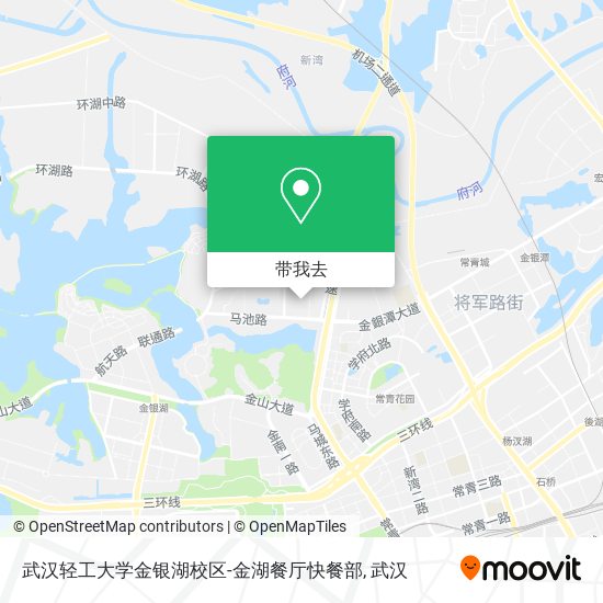 武汉轻工大学金银湖校区-金湖餐厅快餐部地图