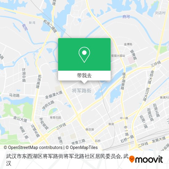 武汉市东西湖区将军路街将军北路社区居民委员会地图