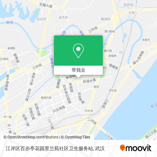 江岸区百步亭花园景兰苑社区卫生服务站地图