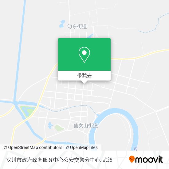 汉川市政府政务服务中心公安交警分中心地图