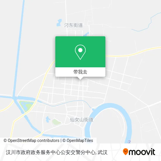 汉川市政府政务服务中心公安交警分中心地图
