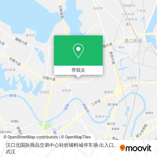 汉口北国际商品交易中心轻纺辅料城停车场-出入口地图