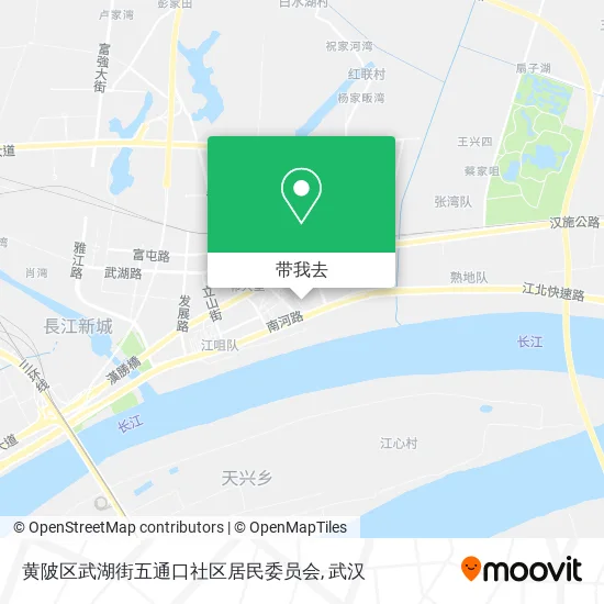 黄陂区武湖街五通口社区居民委员会地图