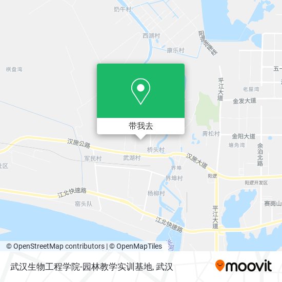 武汉生物工程学院-园林教学实训基地地图