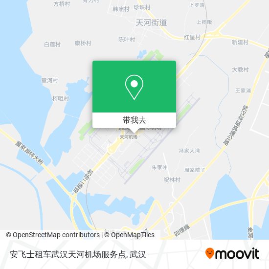 安飞士租车武汉天河机场服务点地图